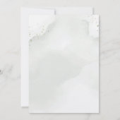 Invitation Mariage de feuillage rustique, blanc et vert (Dos)