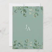 Invitation Mariage de feuillage vert Feuille Sage Eucalyptus (Dos)