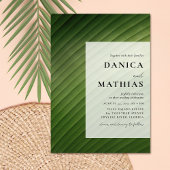Invitation Mariage de feuille de banane tropicale moderne