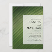 Invitation Mariage de feuille de banane tropicale moderne (Devant)