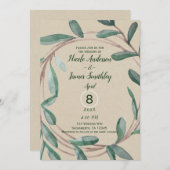 Invitation Mariage de feuille de courge botanique Rustique Kr (Devant / Derrière)