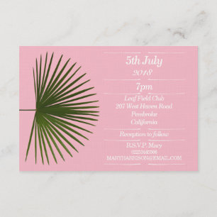 Invitation Mariage de feuille de palme frond Tropical