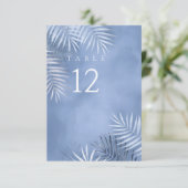 Invitation Mariage de feuille de palme luxuriante n° table Wi (Debout devant)