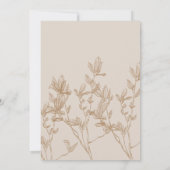 Invitation Mariage de feuille Mocha Botanique (Dos)