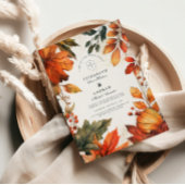 Invitation Mariage de feuilles d'automne en gras