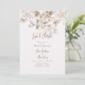 Invitation Mariage de feuilles de chute molle (Debout devant)