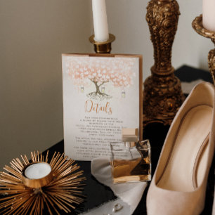 Invitation Mariage de feuilles de coeur de corail clair invit