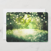 Invitation Mariage de feux de forêt enchantés vert rustique (Dos)