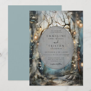 Invitation Mariage de feux lumineux enchanted Forest Path