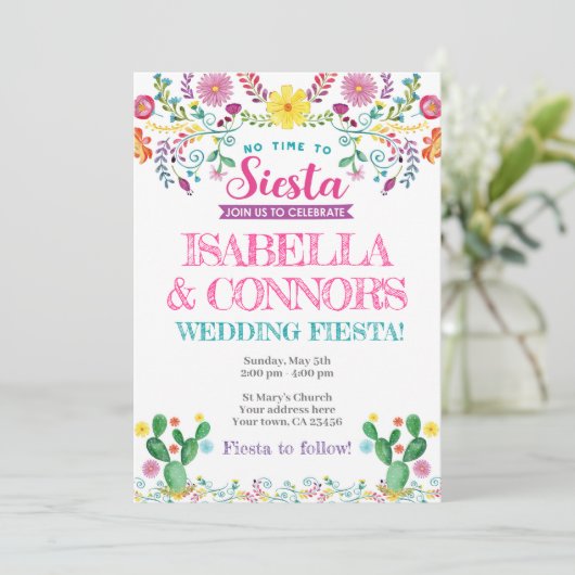 Invitation Mariage de Fiesta (Debout devant)