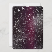 Invitation Mariage de flammes de Bourgogne et d'argent (Dos)