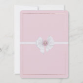 Invitation Mariage de fleur arc de soie rose pâle (Dos)