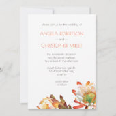 Invitation Mariage de fleur de cactus de désert (Devant)