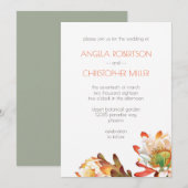 Invitation Mariage de fleur de cactus de désert (Devant / Derrière)