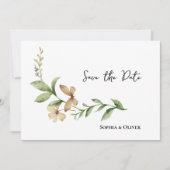 Invitation Mariage de fleur de champ romantique Enregistrer l (Devant)