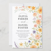 Invitation Mariage de Fleur de Prairie de Printemps (Devant)