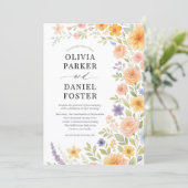 Invitation Mariage de Fleur de Prairie de Printemps (Debout devant)