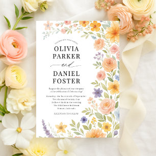 Invitation Mariage de Fleur de Prairie de Printemps