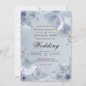 Invitation Mariage de fleur Lune Ethereal (Devant)