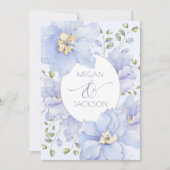 Invitation Mariage de fleur mauve (Devant)