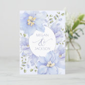 Invitation Mariage de fleur mauve (Debout devant)