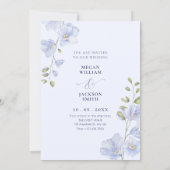 Invitation Mariage de fleur mauve (Dos)