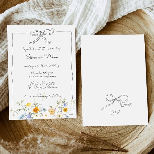 Invitation Mariage de Fleur sauvage à mâchoires irky Whimsica