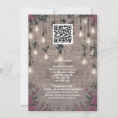 Invitation Mariage de Fleur sauvage d'aquarelle rustique (Dos)