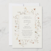 Invitation Mariage de Fleur sauvage de cadre floral Boho (Devant)
