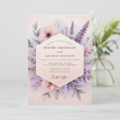 Invitation Mariage de Fleur Sauvage de Lilas Clair (Debout devant)