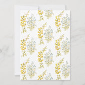 Invitation Mariage de Fleur sauvage de torréfaction de printe (Dos)