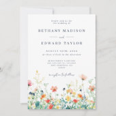 Invitation Mariage de Fleur sauvage lunatique (Devant)
