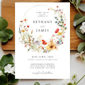 Invitation Mariage de Fleur sauvage lunatique