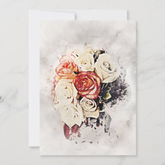 Invitation Mariage de fleurs (Dos)