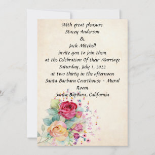 Invitation Mariage de fleurs