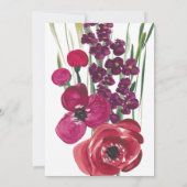 Invitation Mariage de fleurs acryliques Boho (Dos)