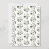 Invitation Mariage de fleurs blanches (Dos)