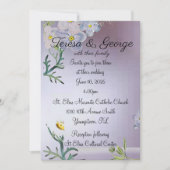 Invitation Mariage de fleurs blanches (Devant)