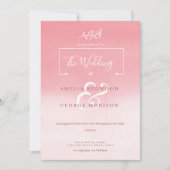 Invitation Mariage de fleurs blanches rose (Devant)