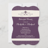 Invitation Mariage de fleurs blanches violettes de Lis (Dos)