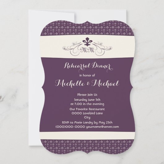 Invitation Mariage de fleurs blanches violettes de Lis (Dos)
