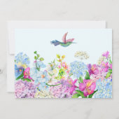 Invitation Mariage de fleurs bleu violet (Dos)