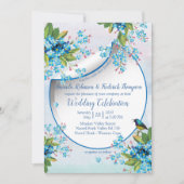 Invitation Mariage de fleurs Blue Forget-me-not (Devant)