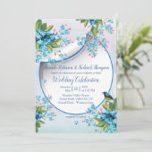 Invitation Mariage de fleurs Blue Forget-me-not (Debout devant)
