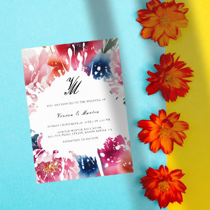 Invitation Mariage de fleurs brillantes