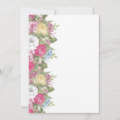 Invitation Mariage de fleurs colorées (Dos)