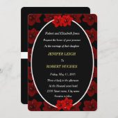 Invitation mariage de fleurs d'Amaryllis (Devant / Derrière)