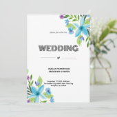 Invitation Mariage de fleurs d'amour pur (Debout devant)