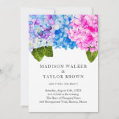 Invitation Mariage de fleurs d'aquarelle Hydrangeas (Devant)