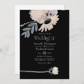 Invitation Mariage de fleurs d'aquarelle moderne (Devant / Derrière)